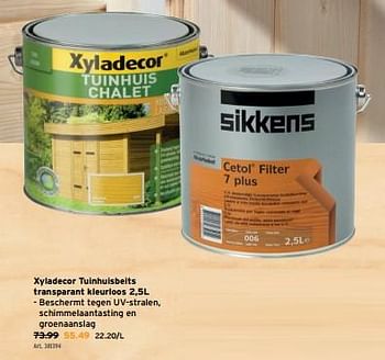 Promoties Xyladecor tuinhuisbeits transparant kleurloos - Xyladecor - Geldig van 05/07/2023 tot 18/07/2023 bij Gamma