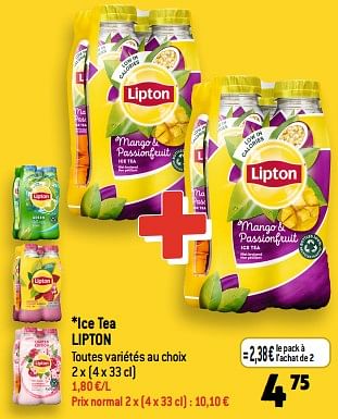 Promotions Ice tea lipton - Lipton - Valide de 05/07/2023 à 11/07/2023 chez Smatch