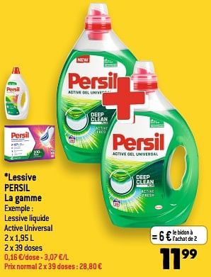Promotions Lessive persil - Persil - Valide de 05/07/2023 à 11/07/2023 chez Smatch