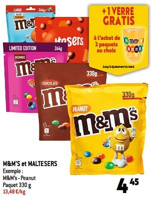 Promotions M+m’s - peanut - M&M 's - Valide de 05/07/2023 à 11/07/2023 chez Smatch