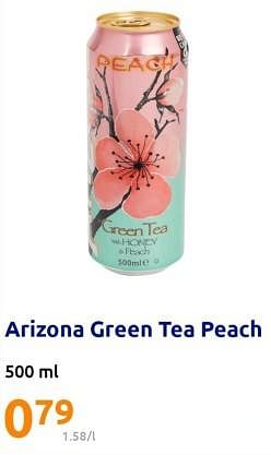 Promoties Arizona green tea peach - Arizona - Geldig van 05/07/2023 tot 11/07/2023 bij Action
