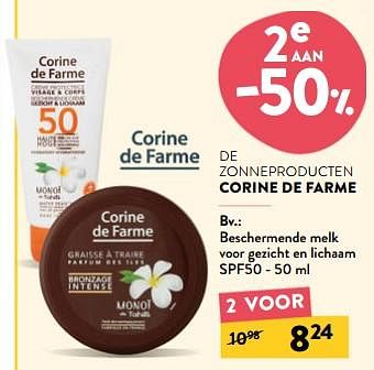 Promoties Beschermende melk voor gezicht en lichaam spf50 - Corine de farme - Geldig van 05/07/2023 tot 18/07/2023 bij DI