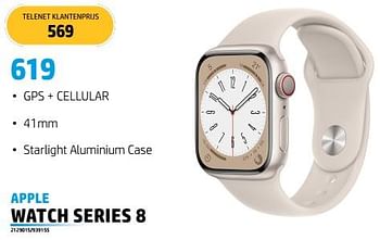 Promoties Apple watch series 8 - Apple - Geldig van 04/07/2023 tot 31/07/2023 bij Auva