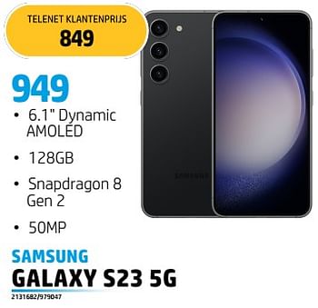 Promoties Samsung galaxy s23 5g - Samsung - Geldig van 04/07/2023 tot 31/07/2023 bij Auva