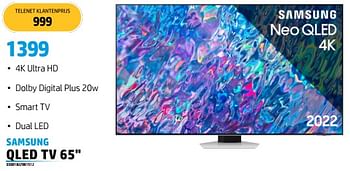 Promoties Samsung qled tv 65`` - Samsung - Geldig van 04/07/2023 tot 31/07/2023 bij Auva