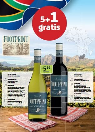 Promoties Footprint chenin blanc-sémillon - Witte wijnen - Geldig van 30/06/2023 tot 13/07/2023 bij BelBev
