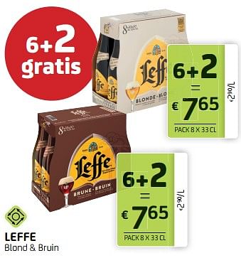 Promotions Leffe blond + bruin - Leffe - Valide de 30/06/2023 à 13/07/2023 chez BelBev