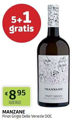 Promoties Manzane pinot grigio delle venezie doc - Witte wijnen - Geldig van 30/06/2023 tot 13/07/2023 bij BelBev