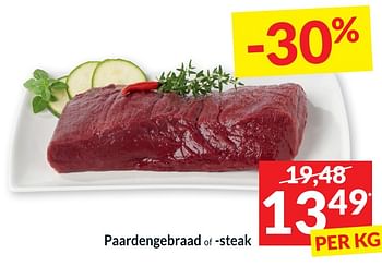 Promoties Paardengebraad of -steak - Huismerk - Intermarche - Geldig van 11/07/2023 tot 16/07/2023 bij Intermarche