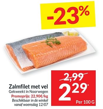 Promoties Zalmfilet met vel - Huismerk - Intermarche - Geldig van 11/07/2023 tot 16/07/2023 bij Intermarche