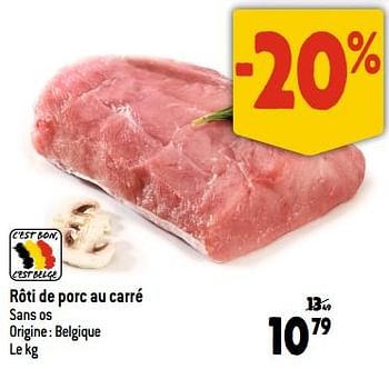 Promotions Rôti de porc au carré - Produit Maison - Louis Delhaize - Valide de 05/07/2023 à 11/07/2023 chez Louis Delhaize