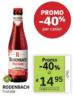 Promotions Rodenbach fruitage - Rodenbach - Valide de 30/06/2023 à 13/07/2023 chez BelBev