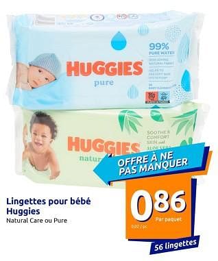 Promotions Lingettes pour bébé huggies - Huggies - Valide de 05/07/2023 à 11/07/2023 chez Action