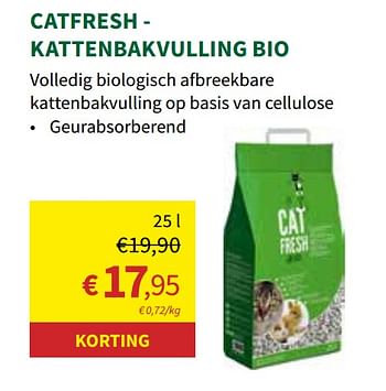 Promoties Catfresh - kattenbakvulling bio - Catfresh - Geldig van 12/07/2023 tot 30/07/2023 bij Horta