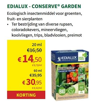 Promoties Edialux - conserve garden - Edialux - Geldig van 12/07/2023 tot 30/07/2023 bij Horta