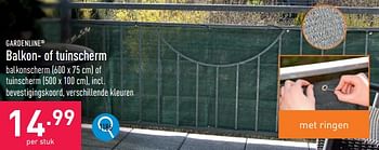 Promoties Balkon- of tuinscherm - Garden line - Geldig van 17/07/2023 tot 28/07/2023 bij Aldi