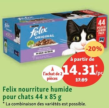 Promotions Felix nourriture humide pour chats - Purina - Valide de 24/07/2023 à 29/07/2023 chez Maxi Zoo