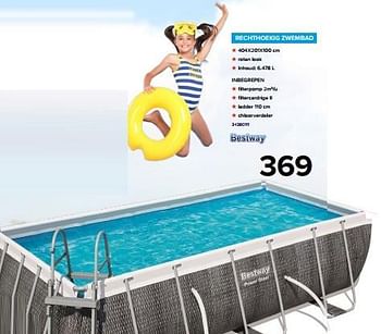 Promoties Rechthoekig zwembad - BestWay - Geldig van 08/07/2023 tot 31/08/2023 bij Euro Shop