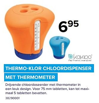 Promoties Thermo-klor chloordispenser met thermometer - Kokido - Geldig van 08/07/2023 tot 31/08/2023 bij Euro Shop