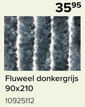 Promoties Fluweel donkergrijs - Huismerk - Euroshop - Geldig van 08/07/2023 tot 31/08/2023 bij Euro Shop