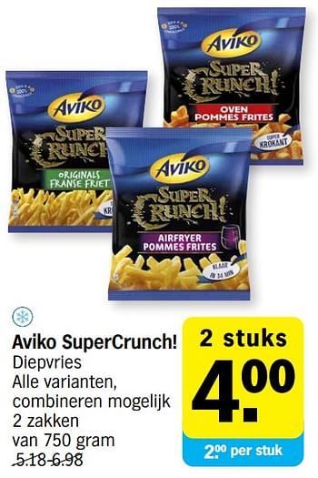 Promoties Aviko supercrunch! - Aviko - Geldig van 10/07/2023 tot 16/07/2023 bij Albert Heijn