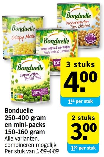 Promoties Bonduelle - Bonduelle - Geldig van 10/07/2023 tot 16/07/2023 bij Albert Heijn