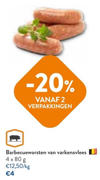 Promoties Barbecueworsten van varkensvlees - Huismerk - Okay Buurtwinkels - Geldig van 12/07/2023 tot 25/07/2023 bij OKay