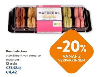 Promoties Boni selection assortiment van zomerse macarons - Boni - Geldig van 12/07/2023 tot 25/07/2023 bij OKay