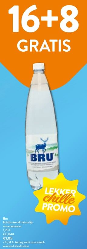 Promoties Bru lichtbruisend natuurlijk mineraalwater - Bru - Geldig van 12/07/2023 tot 25/07/2023 bij OKay