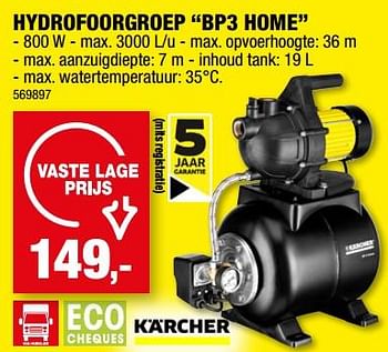 Promotions Kärcher hydrofoorgroep bp3 home - Kärcher - Valide de 12/07/2023 à 23/07/2023 chez Hubo