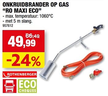 Promoties Onkruidbrander op gas ro maxi eco - Rothenberger Industrial - Geldig van 12/07/2023 tot 23/07/2023 bij Hubo