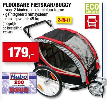 Promoties Plooibare fietskar-buggy - Maxxus - Geldig van 12/07/2023 tot 23/07/2023 bij Hubo