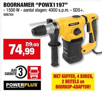 Promotions Powerplus boorhamer powx1197 - Powerplus - Valide de 12/07/2023 à 23/07/2023 chez Hubo