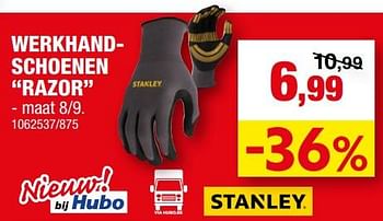 Promoties Werkhandschoenen razor - Stanley - Geldig van 12/07/2023 tot 23/07/2023 bij Hubo