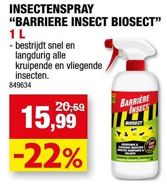 Promoties Insectenspray barriere insect biosect - Compo - Geldig van 12/07/2023 tot 23/07/2023 bij Hubo