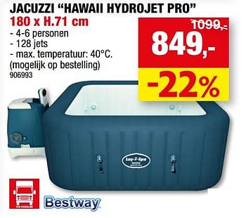 Promoties Jacuzzi hawaii hydrojet pro - BestWay - Geldig van 12/07/2023 tot 23/07/2023 bij Hubo