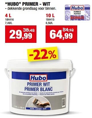 Promoties Hubo primer - wit - Huismerk - Hubo  - Geldig van 12/07/2023 tot 23/07/2023 bij Hubo