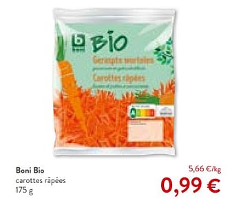 Promotions Boni bio carottes râpées - Boni - Valide de 12/07/2023 à 25/07/2023 chez OKay