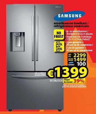 Promoties Samsung amerikaanse koelkast - réfrigérateur américain rf23r62e3sr - Samsung - Geldig van 12/07/2023 tot 19/07/2023 bij ElectroStock