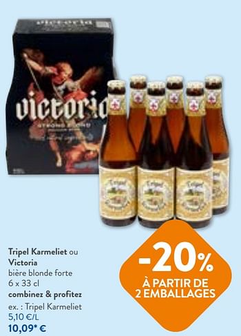 Promotions Tripel karmeliet bière blonde forte - TRipel Karmeliet - Valide de 12/07/2023 à 25/07/2023 chez OKay