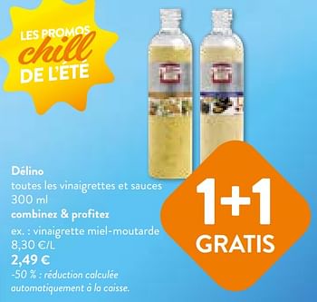 Promotions Vinaigrette miel-moutarde - Delino - Valide de 12/07/2023 à 25/07/2023 chez OKay