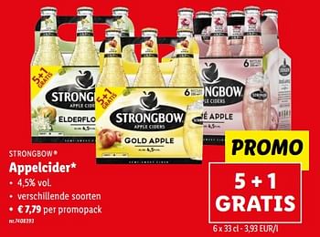 Promoties Appelcider - Strongbow - Geldig van 19/07/2023 tot 25/07/2023 bij Lidl