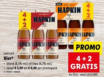 Promoties Bier - Hapkin - Geldig van 19/07/2023 tot 25/07/2023 bij Lidl