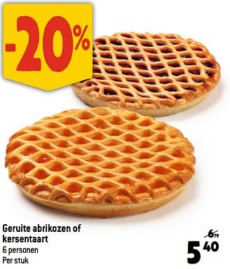 Promoties Geruite abrikozen of kersentaart - Huismerk - Smatch - Geldig van 12/07/2023 tot 18/07/2023 bij Smatch