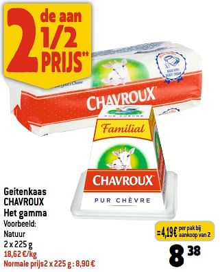 Promoties Geitenkaas chavroux natuur - Chavroux - Geldig van 12/07/2023 tot 18/07/2023 bij Louis Delhaize