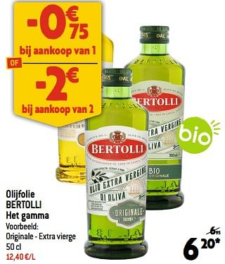 Promoties Olijfolie bertolli originale - extra vierge - Bertolli - Geldig van 12/07/2023 tot 18/07/2023 bij Louis Delhaize