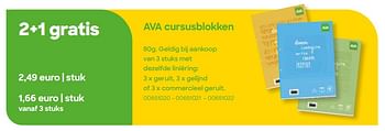 Promoties Ava cursusblokken - Huismerk - Ava - Geldig van 11/07/2023 tot 15/10/2023 bij Ava