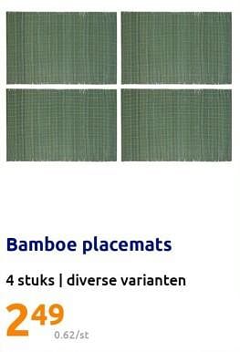 Promoties Bamboe placemats - Huismerk - Action - Geldig van 12/07/2023 tot 18/07/2023 bij Action