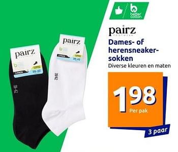 Promoties Dames- of herensneaker- sokken - Pairz - Geldig van 12/07/2023 tot 18/07/2023 bij Action