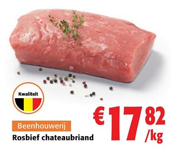 Promoties Rosbief chateaubriand - Huismerk - Colruyt - Geldig van 12/07/2023 tot 25/07/2023 bij Colruyt